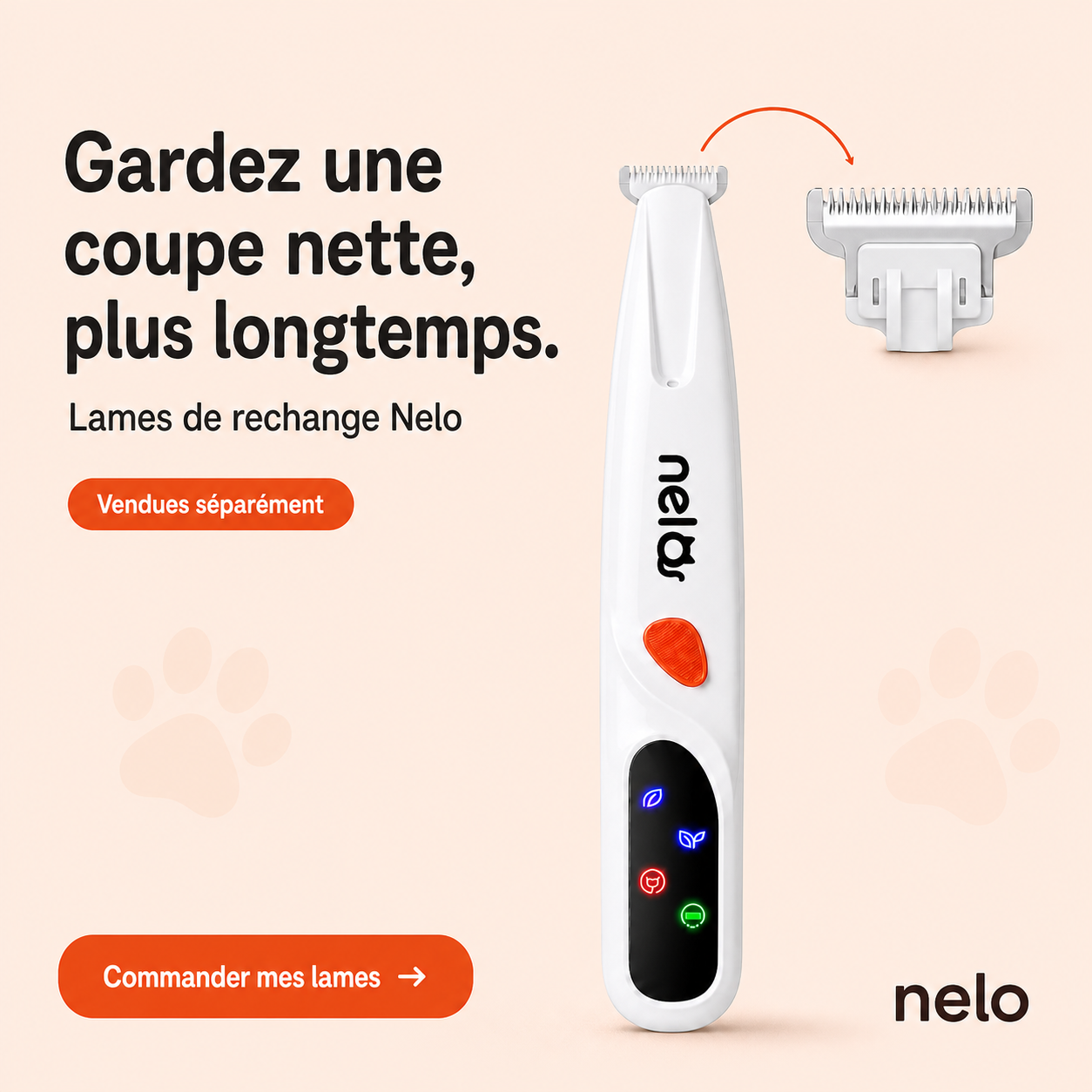 Lame de rechange pour tondeuse Nelo