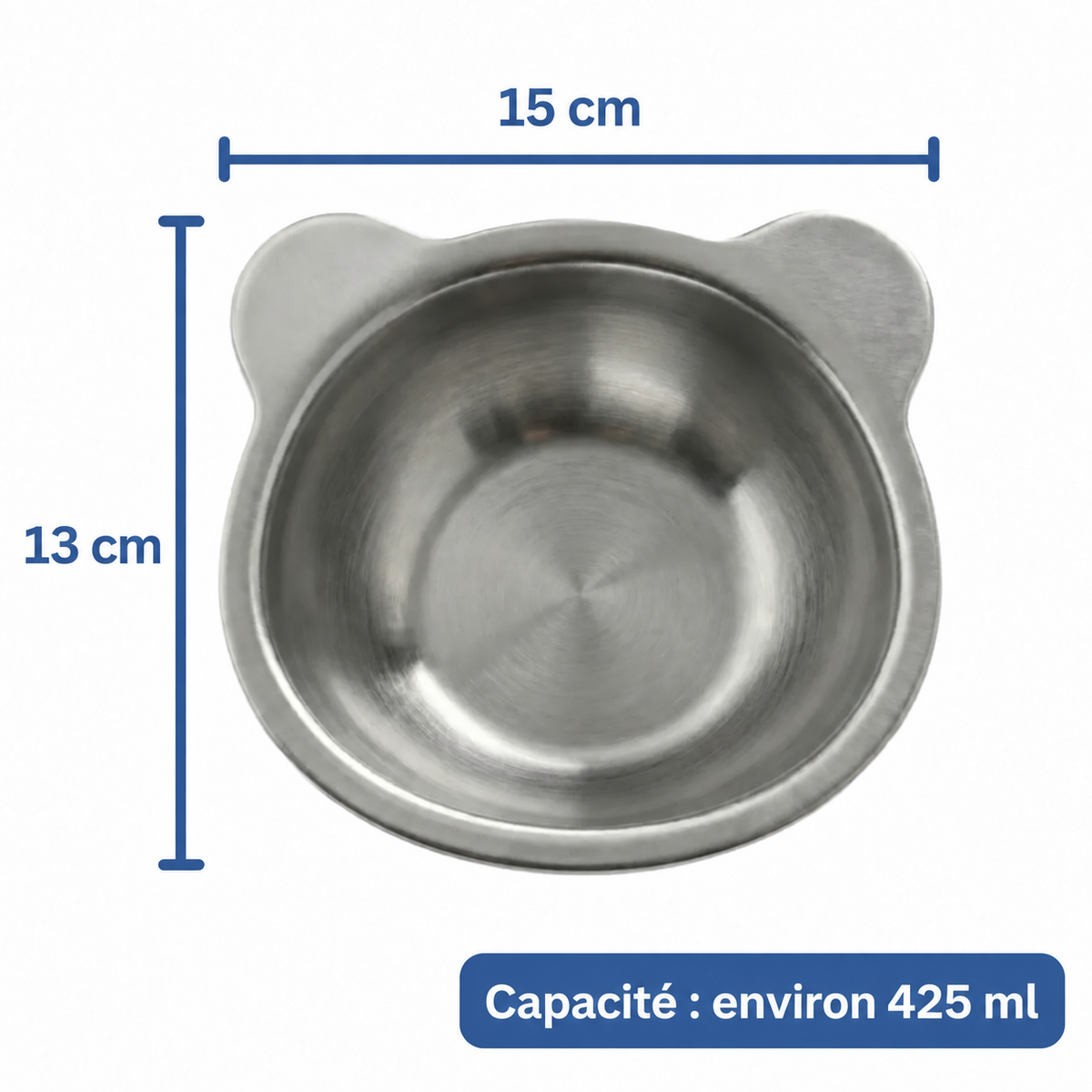 Gamelle surélevée en inox pour chat | Nelo