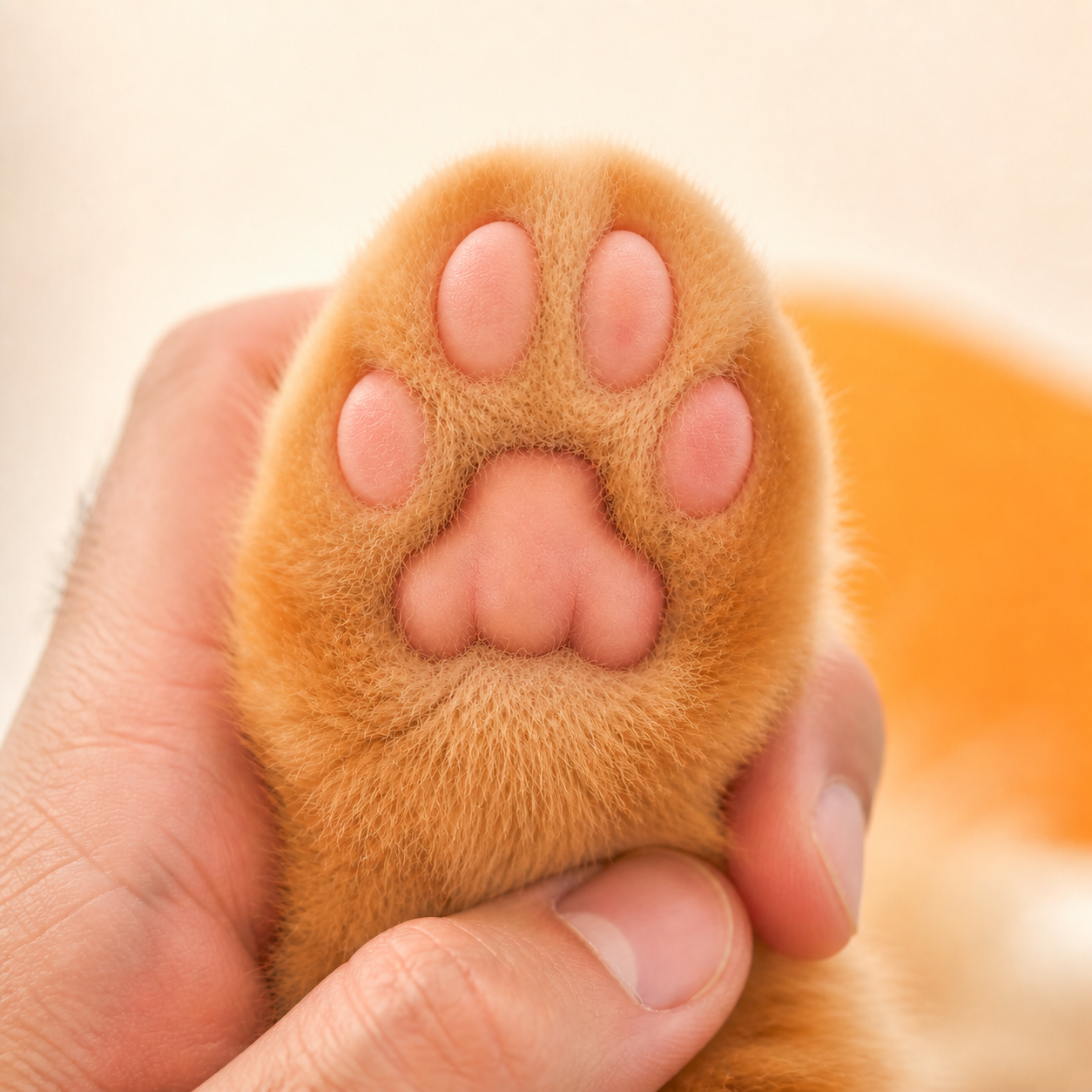 Cat paw after grooming