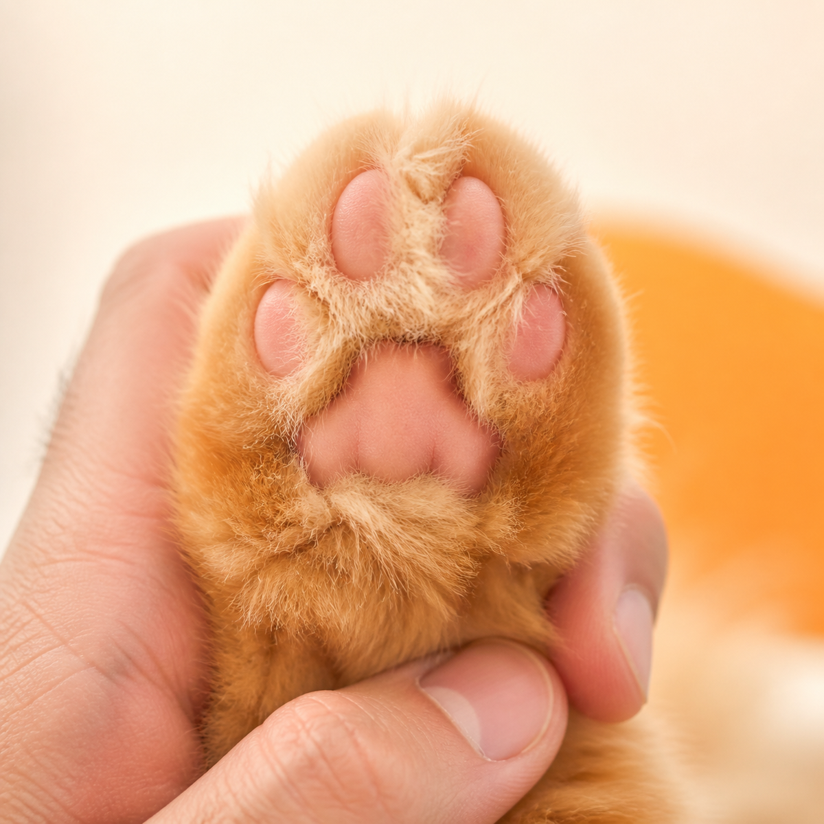 Cat paw before grooming